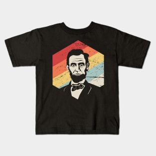 Retro Vintage Abraham Lincoln History Icon Kids T-Shirt